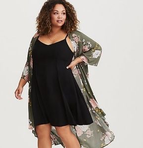 Black Challis Mini Dress